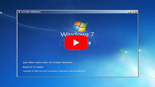 Cómo instalar windows 7-video